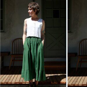 Me & Arrow - Ruffle Skirt Basil Green